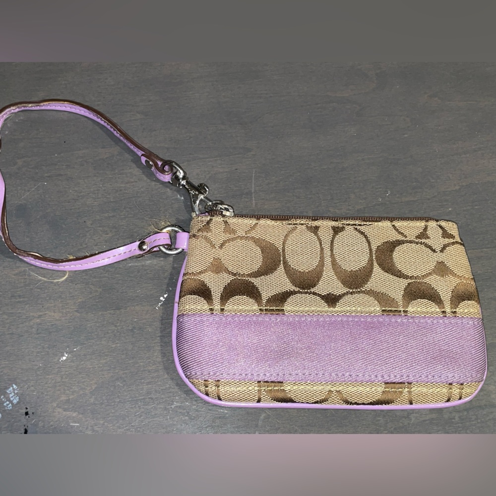 Light Purple and Tan Coach Wallet